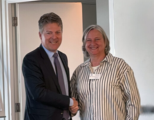 Andreas Schwab (Europaabgeordneter Regierungsbezirk Freiburg) und Stefanie Sauter (Landesfrauenvorsitzende) | © © GdP-BW 2025 - alle Rechte vorbehalten
