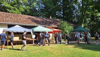 Verpflegungsstation der GdP auf dem IPA-Marsch Stuttgart | © © GdP-BW 2025 - alle Rechte vorbehalten