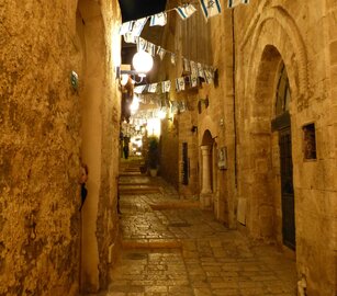 Nächtliche Gasse in Jaffa | © Foto: GdP