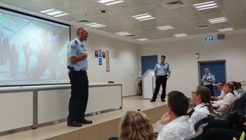 Zu Gast bei Freunden in der israelischen Polizeiakademie | © Foto: GdP