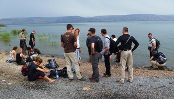 Unsere Gruppe am See Genezareth | © Foto: GdP