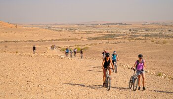 Mit dem Mountainbike durch die Negev-Wüste zur israelisch-ägyptischen Grenze | © Foto: GdP