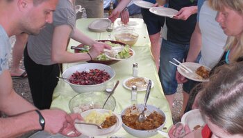 Hannah zauberte in jedem Camp ein phantastisches Essen für uns | © Foto: GdP