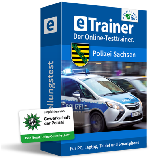 eTrainer Einstellungstest Polizei Sachsen | © Ausbildungspark Verlag