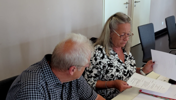 Elke Oswald und Ewald Gerk | © GdP Hessen