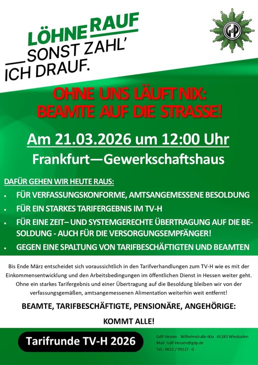 Demoaufruf | © GdP Hessen