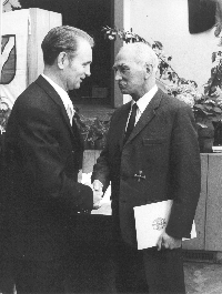 Heinrich Dräger (rechts) und Albert Schwarz (links), Vorsitzender 1968 - 1979 | © GdP
