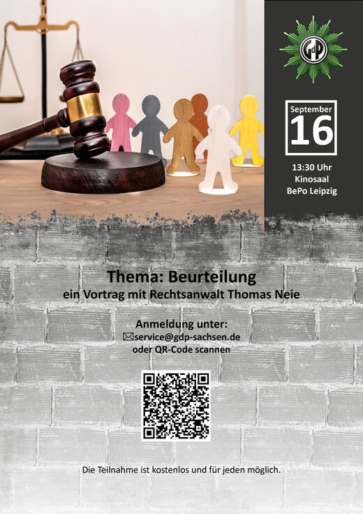 © Plakat: GdP Sachsen/ Bild: Envato