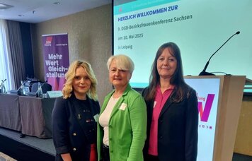 GdP Frauengruppe auf der 9. Bezirksfrauenkonferenz des DGB | © Frauengruppe GdP SN