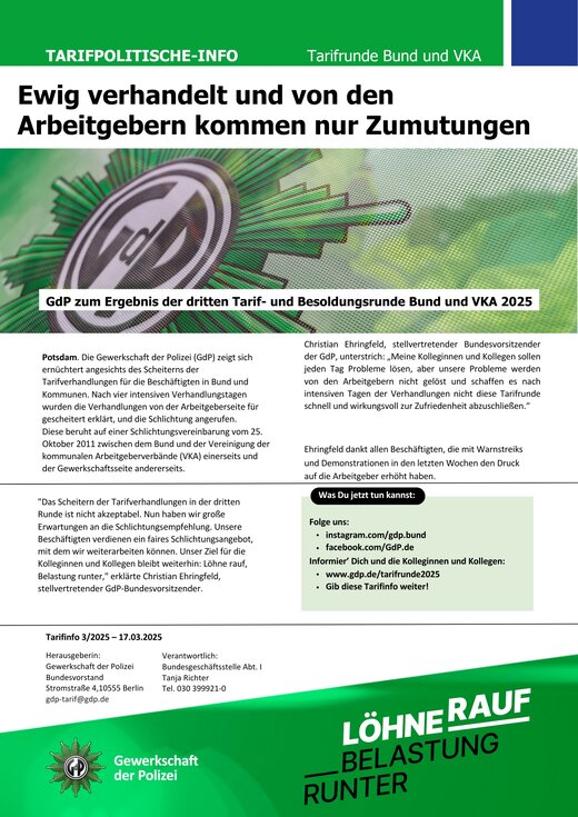 © Flyer: Gewerkschaft der Polizei