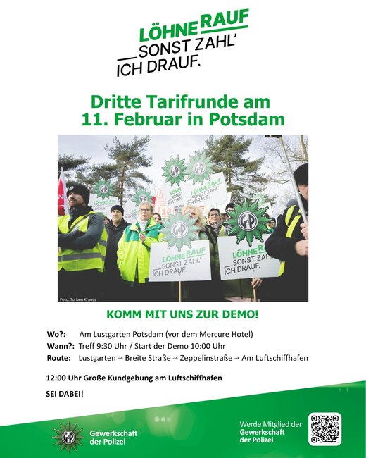 © Flyer: GdP Sachsen / Bild: Torben Krauss