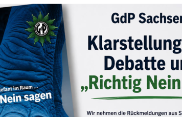 Klarstellung zu "Richtig Nein sagen" | © GdP SN (KI-generiert)