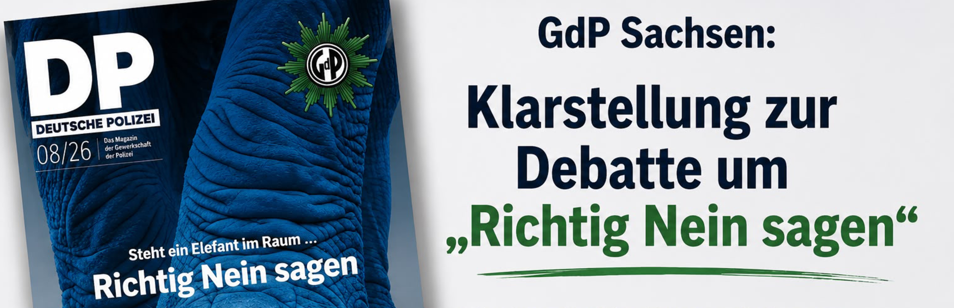 Klarstellung zu "Richtig Nein sagen" | © GdP SN (KI-generiert)