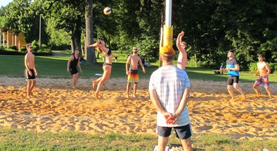 Finalmatch beim GdP Quattro Volleyball Sandplatz Turnier 2019 