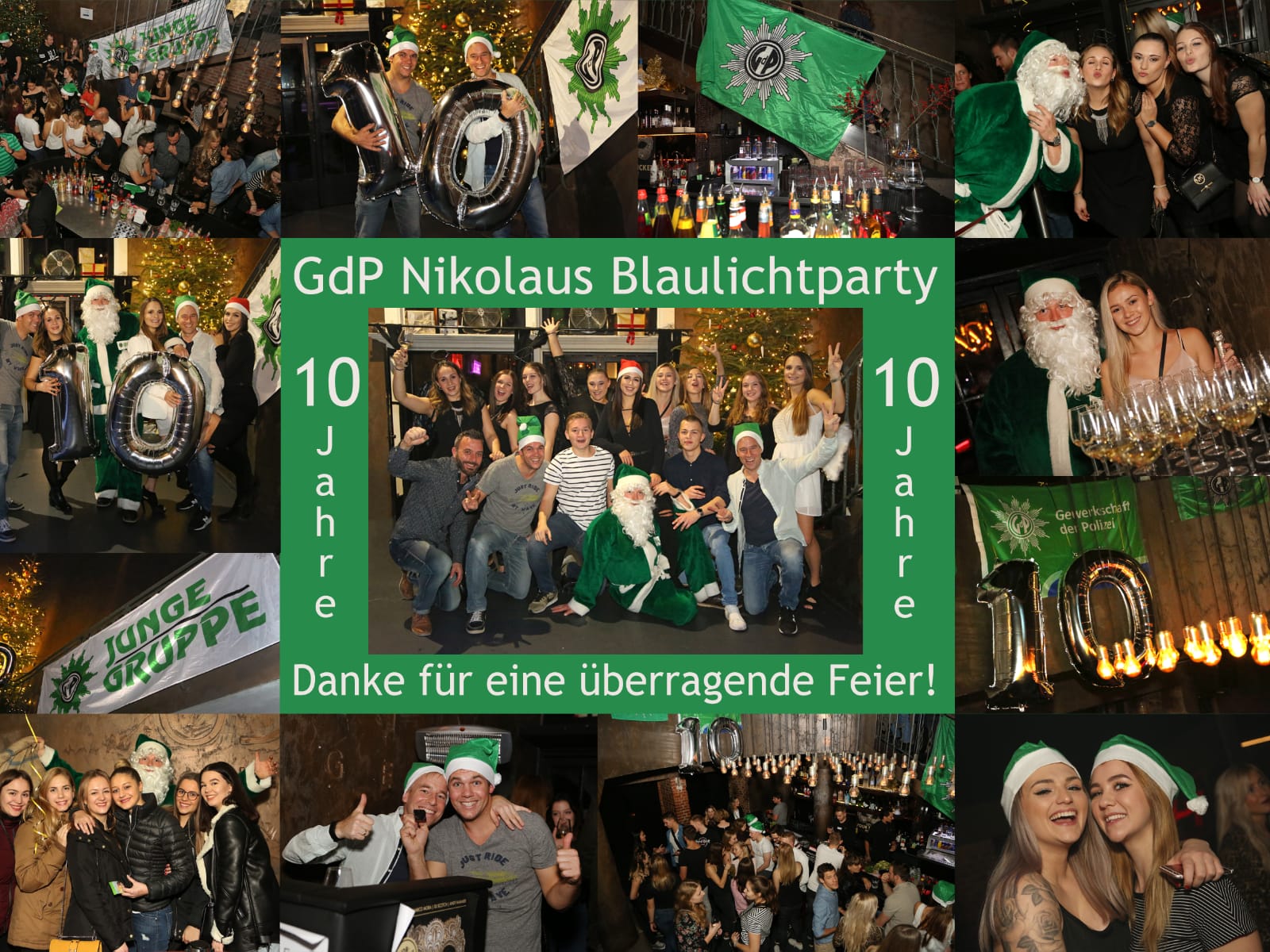 10 Jahre GdP Nikolaus Blaulichtmilieu Party in Würzburg