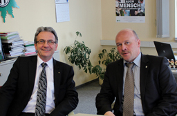Präsident Uwe Binias (li.) und GdP-Chef Dietmar Schilff