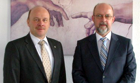 Dietmar Schilff (links) im Gespräch mit Volker Kluwe am 20.01.2012