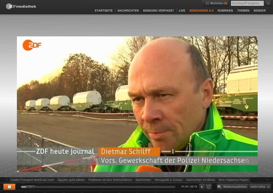 Dietmar Schilff bei heuteJournal des ZDF 28.11.2011