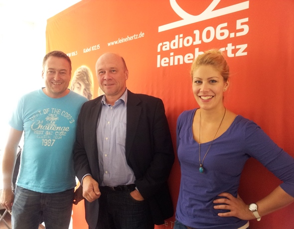 V.r.nl.: Katharina Müller, Dietmar Schilff, Dirk Heinrich. Foto: Radio Leinehertz