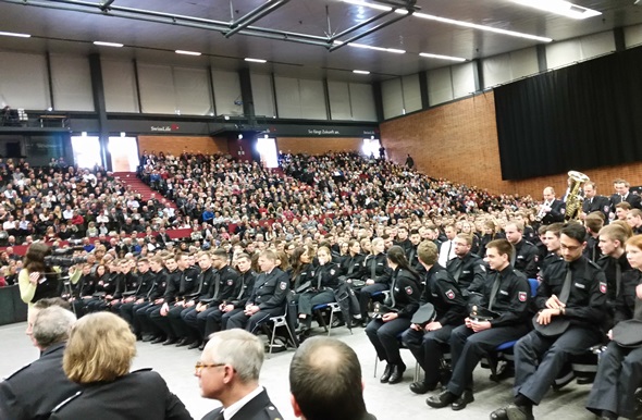 Vereidigung der Polizeiakademie Niedersachsen 2015. Foto: Dietmar Schilff