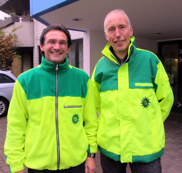 Michael Bersenkowitsch und Michael Stieg am 2. November 2013 in Bad Nenndorf. Foto: Ralf Hermes