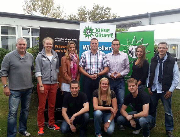 Wie hier in Oldenburg engagierten sich viele Mitglieder der GdP, um die neuen Studierenden im Empfang zu nehmen. Foto: Stefanie Ellinger 