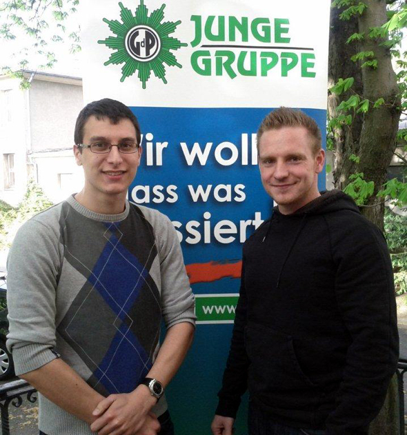 Neuer JUNGE-GRUPPE-Vorsitzender der BG PD Hannover Enrico Burtz und sein Stellvertreter Felix Leinz (Foto: Fabian Heike, 26.04.2012)