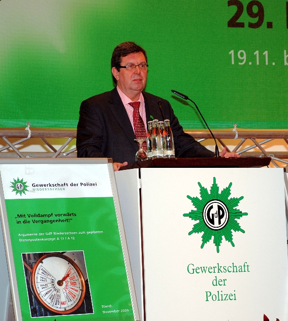 GdP-Bundesvorsitzender Konrad Freiberg (Foto: Uwe Robra)